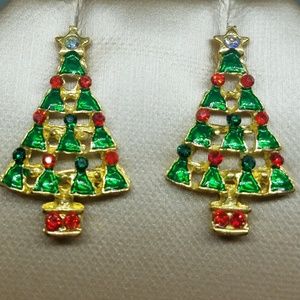 🎄free w purchase Christmas Tree Earrings